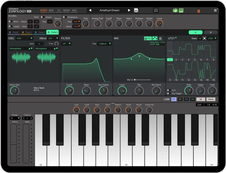Roland Zenology GX para iPad